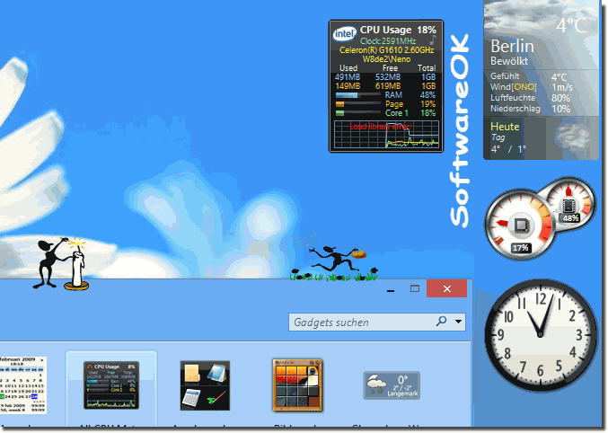 Windows-7-Desktop-Gadgets auf  Windows 8.1!