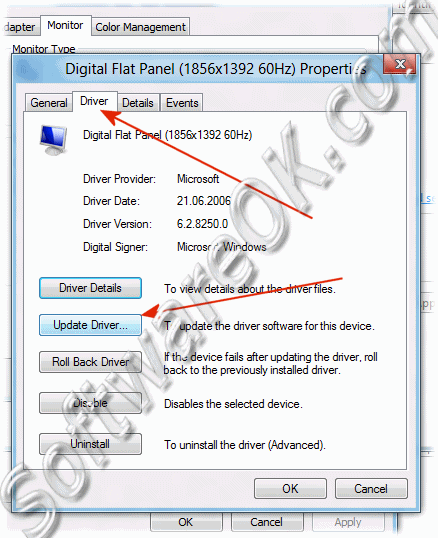 Windows-8 Update Driver for the Monitor