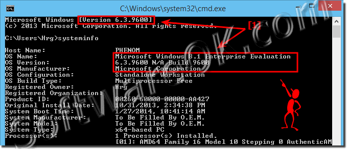 Windows 8.1 Version, OS-Name and Build!