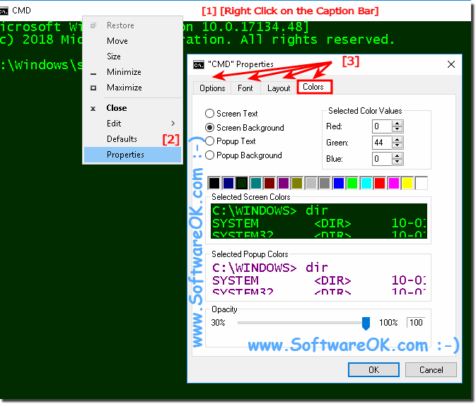 Command prompt, change color, font!