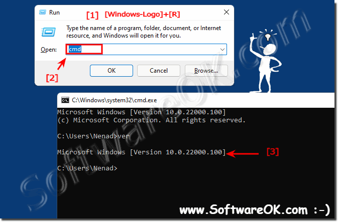 Query installed Windows versions with the command prompt cmd.exe!