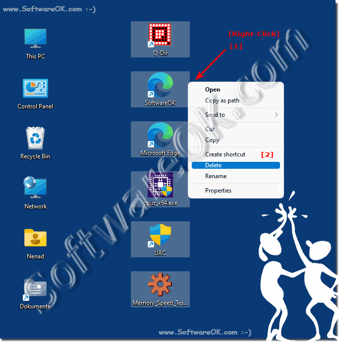Remove icons from the Windows desktop!