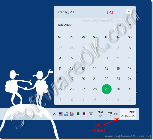 The calendar in MS Windows operating systems!