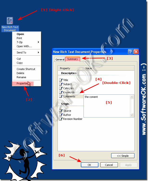 Add a comment to the files on all MS Windows OS!