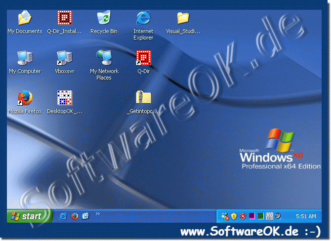 The MS Windows XP Professional x64!