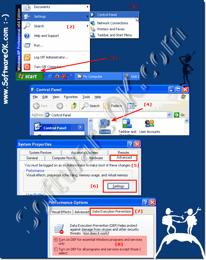 File Execution Prevention (DEP) on Windows XP!