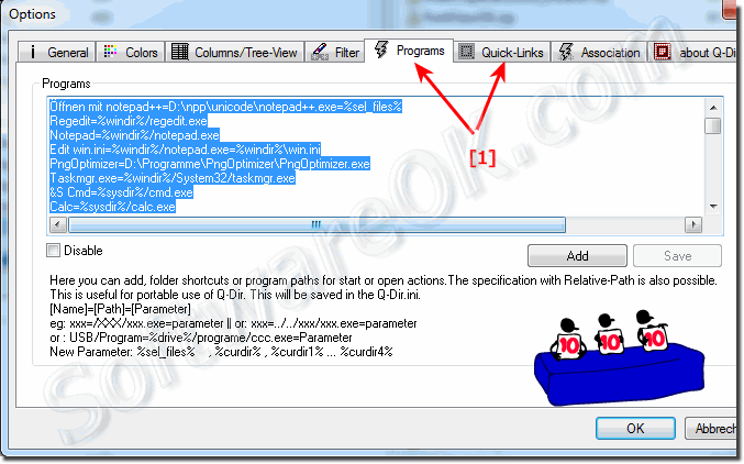 implement a way of associating files on a portable installation with programs in the portable locations