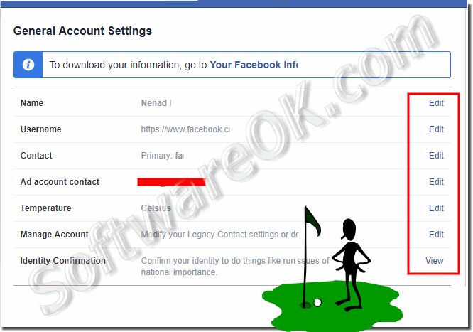 Change the Contact Info on FaceBook