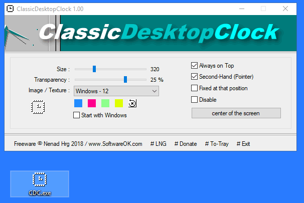 Windows 10 ClassicDesktopClock full