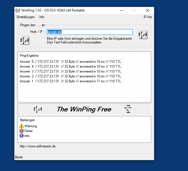 WinPing software