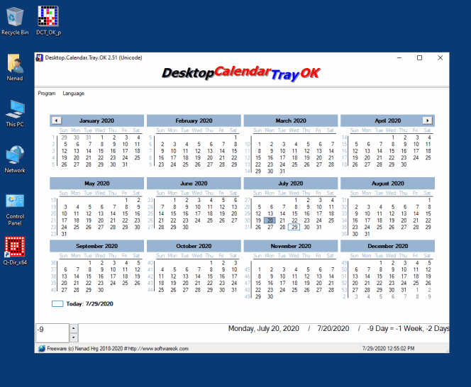 Windows 10 Desktop.Calendar.Tray.OK full