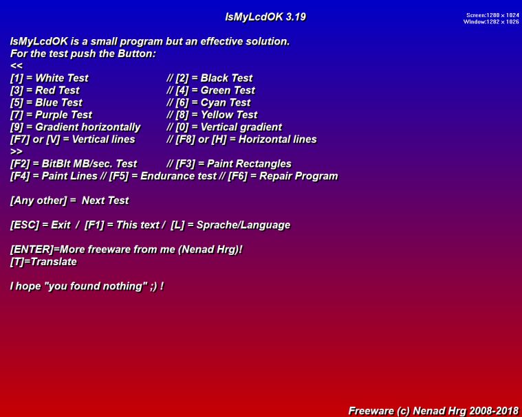 Test your Lcd if it is OK or not OK!