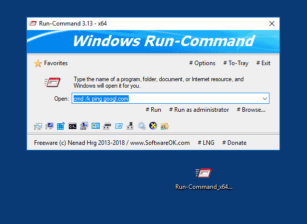 Alternative to standard Windows Run-Dialog