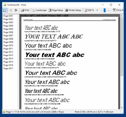 A quick visual overview of all installed font