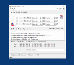 Corrections and manipulation of timestamp