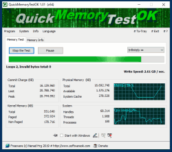 QuickMemoryTestOK 1 Infinity Test for Long Memory Load 