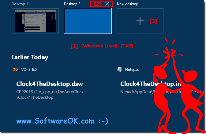 hotkey to switch between desktops windows 10