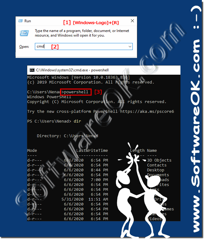 PowerShell in the CMD on Windows 10!