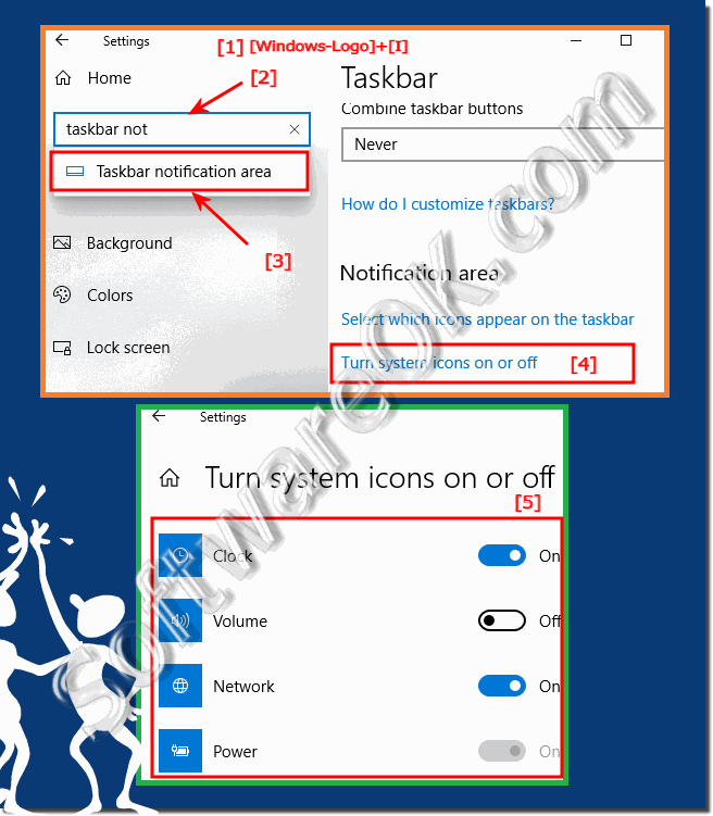 To-tray / notification area Customize or disable Windows taskbar icons!
