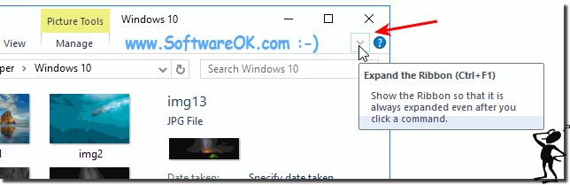 Expand the Ribbon in Windows-10!