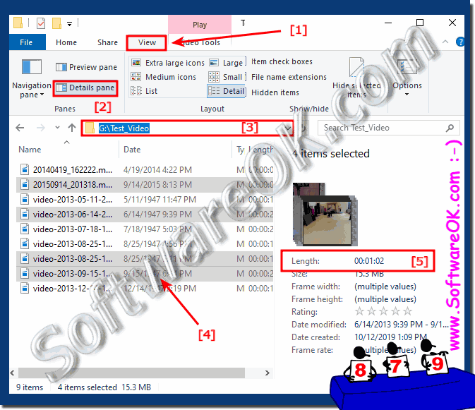 See of the multiple movies and videos the amount duration length!