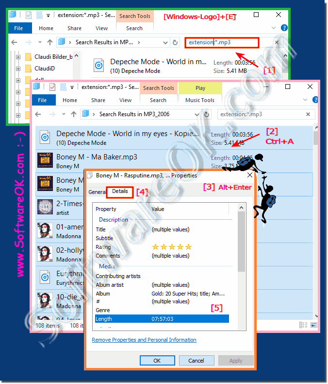 See total folder duration of audio files and video in explorer on Windows!