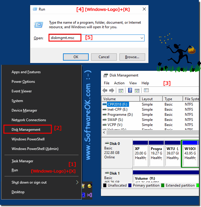 SoftwareOK Windows 10 Disk Management Screenshot