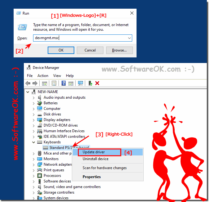 Update the keyboard driver in the device manager!