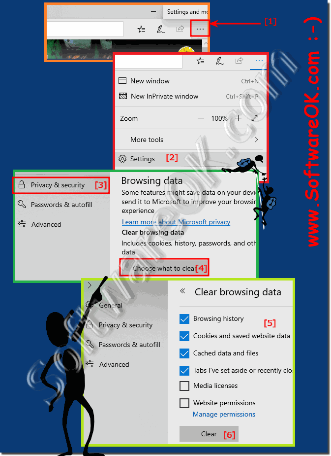 Easy clear the Microsoft Edge browser cache!