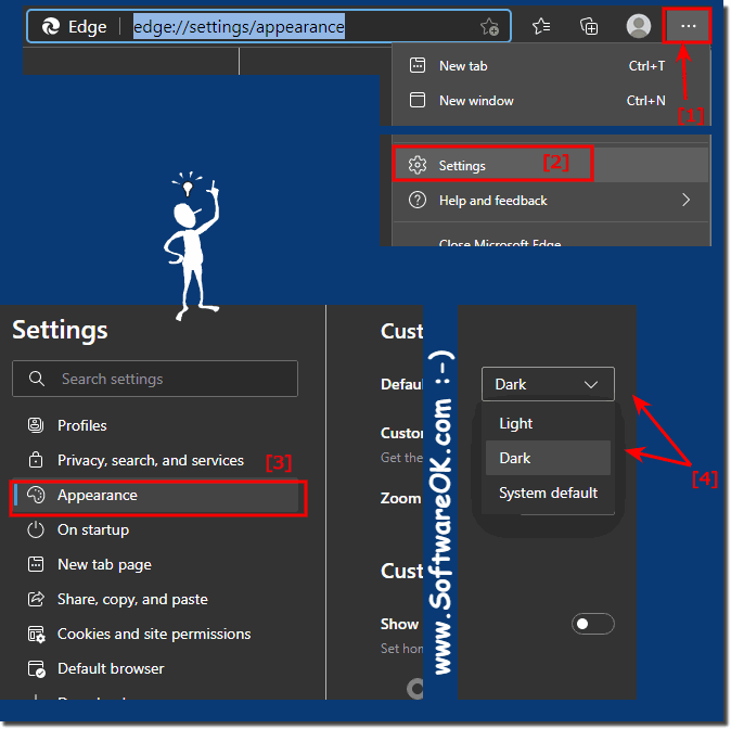 The Edge Internet Browser Dark and Light Mode!