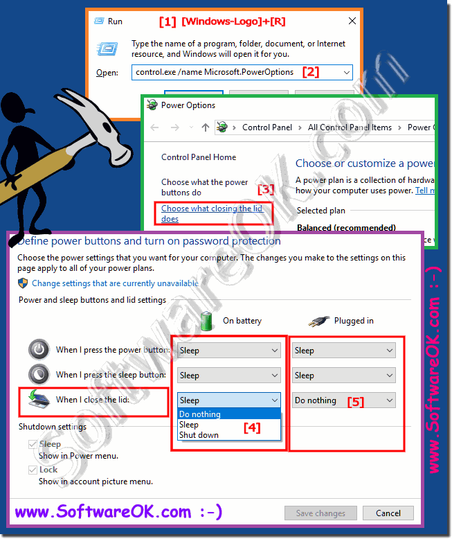 External monitor, work with closing the notebook lid under Windows 10!