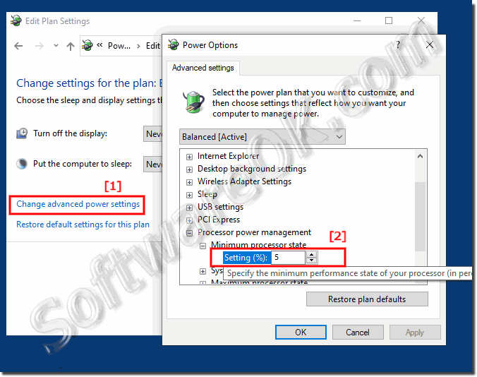 Set Maximum Minimum Processor performance!