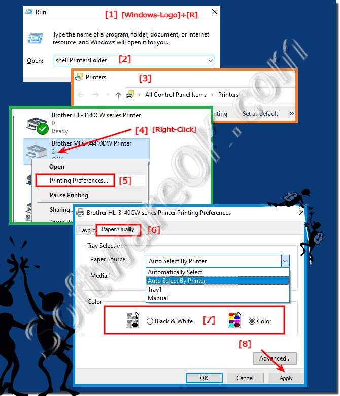 Printer only prints in black and white and not in color, why!