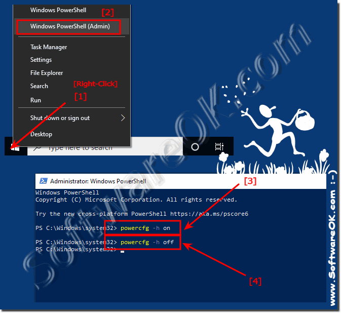 Disable or enable, the Hibernate via the command line!