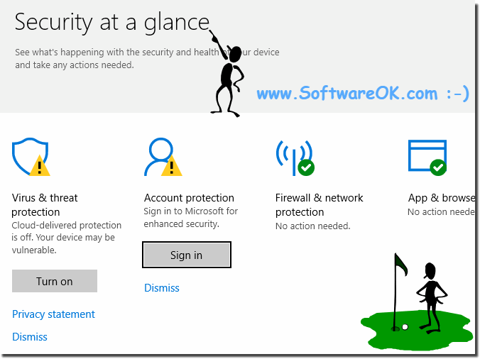 Decutity and glance in Windows 10, derender, account protection! 
