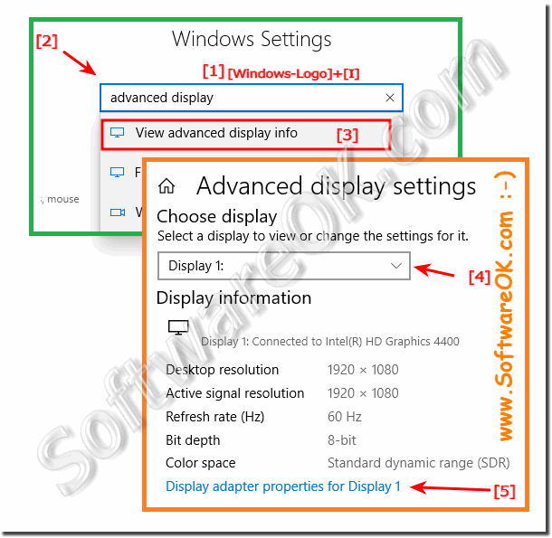 Change the Hertz on the Windows 10 laptop!