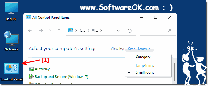 Open the Windows 11 or 10 control panel via Desktop Symbol!