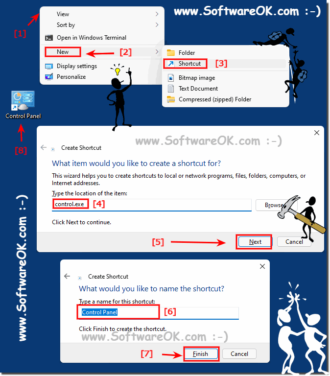 Windows 11 and 10 control panel real Desktop Shortcut!