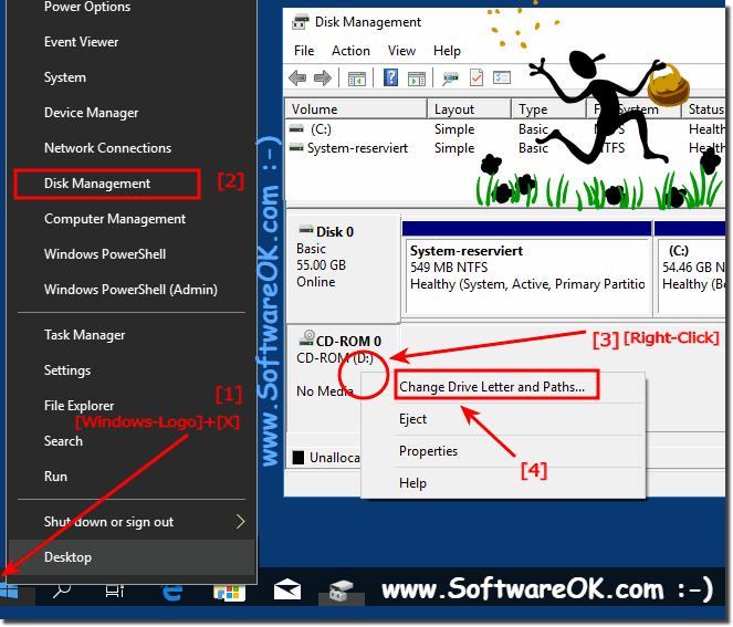 Assign Windows 10 and DVD drive letters!