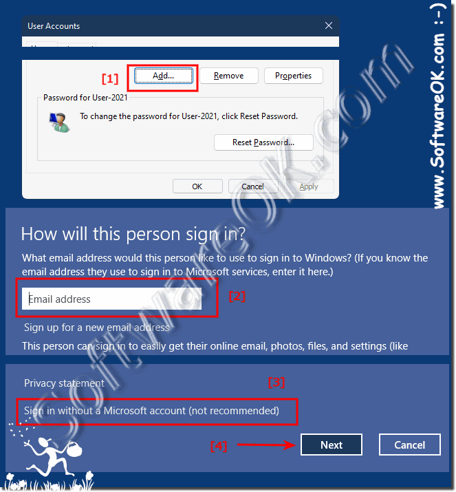 New User via command control userpasswords2!