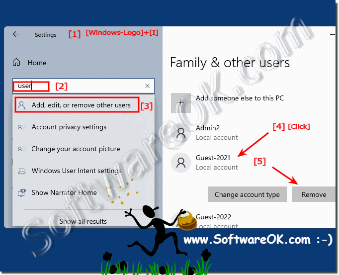 Windows 11/19 delete guest account!