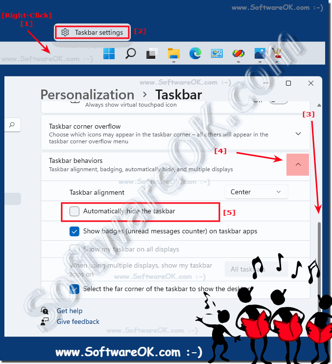 Windows 11 automatically hide the new taskbar!