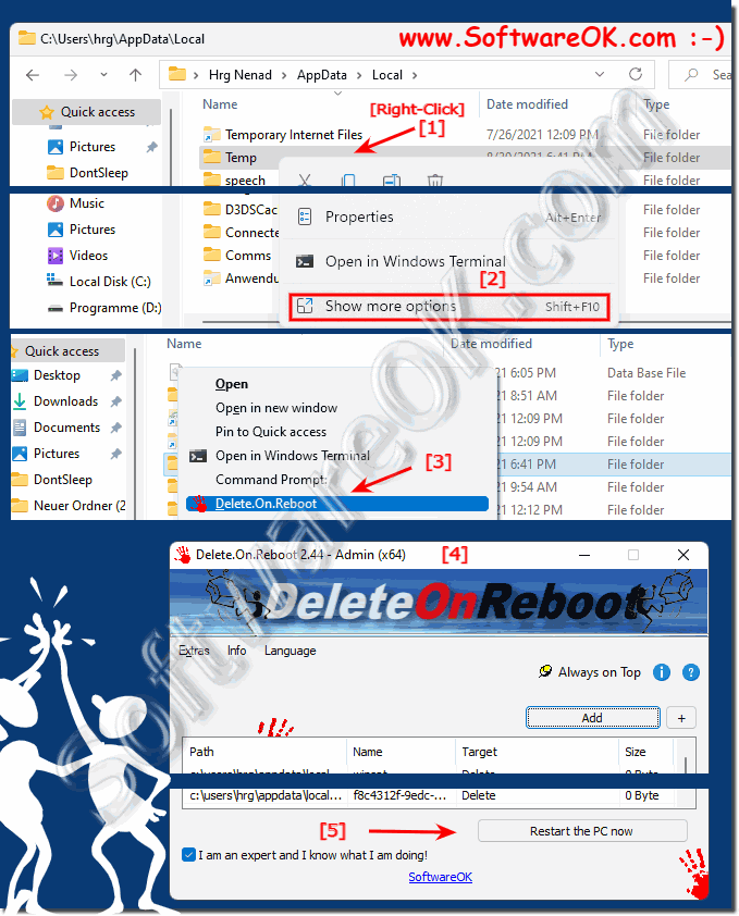 Clean up the temporary folder ot Windows 11 restart!