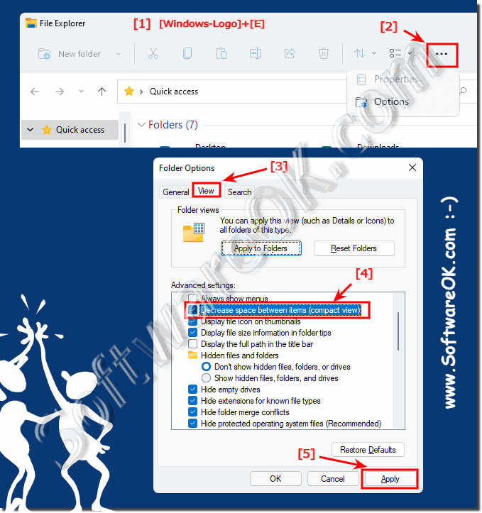 Distances between the objects in Windows 11 Explorer! 