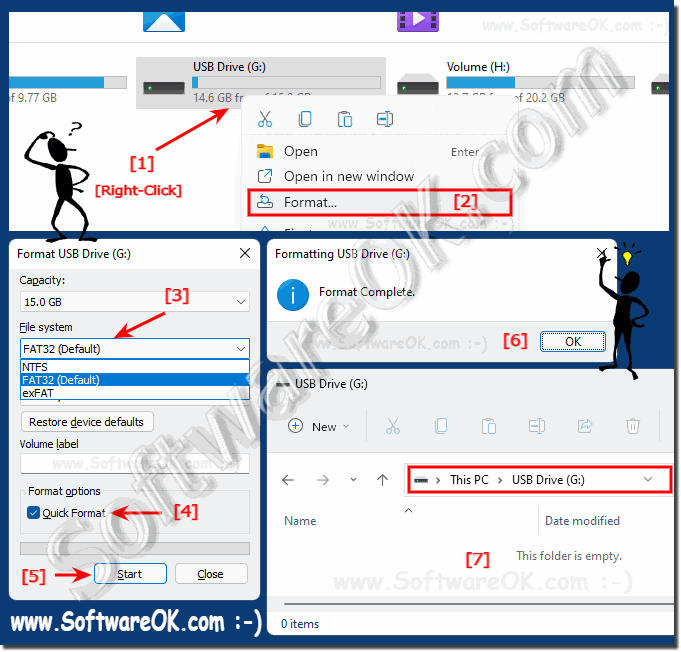 Formatting USB data carriers under Windows 11 ...!