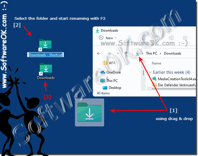 Windows 11 download folder on the desktop!