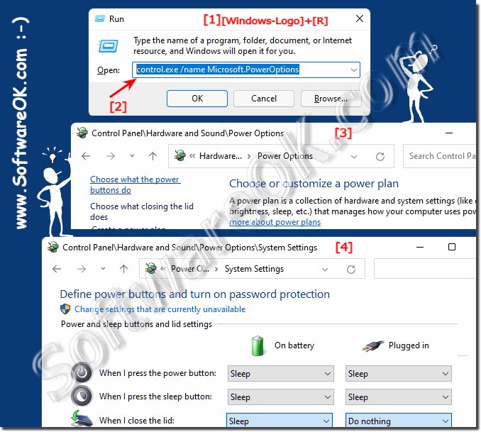 Choose what should happen when the laptop is closed!