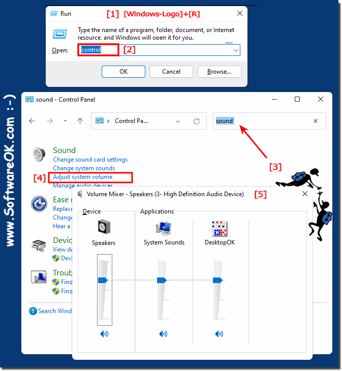 Open Volume Mixer in 11