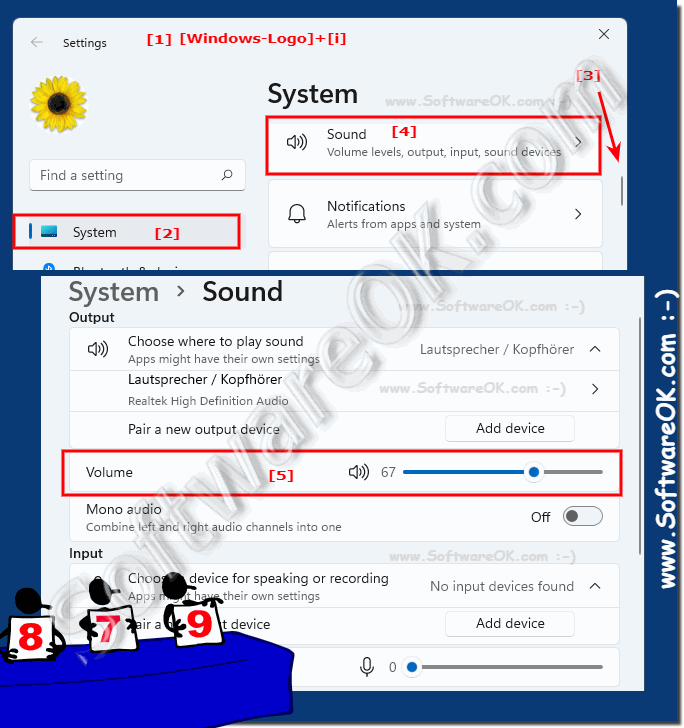 Sound volume in Windows 11 settings!