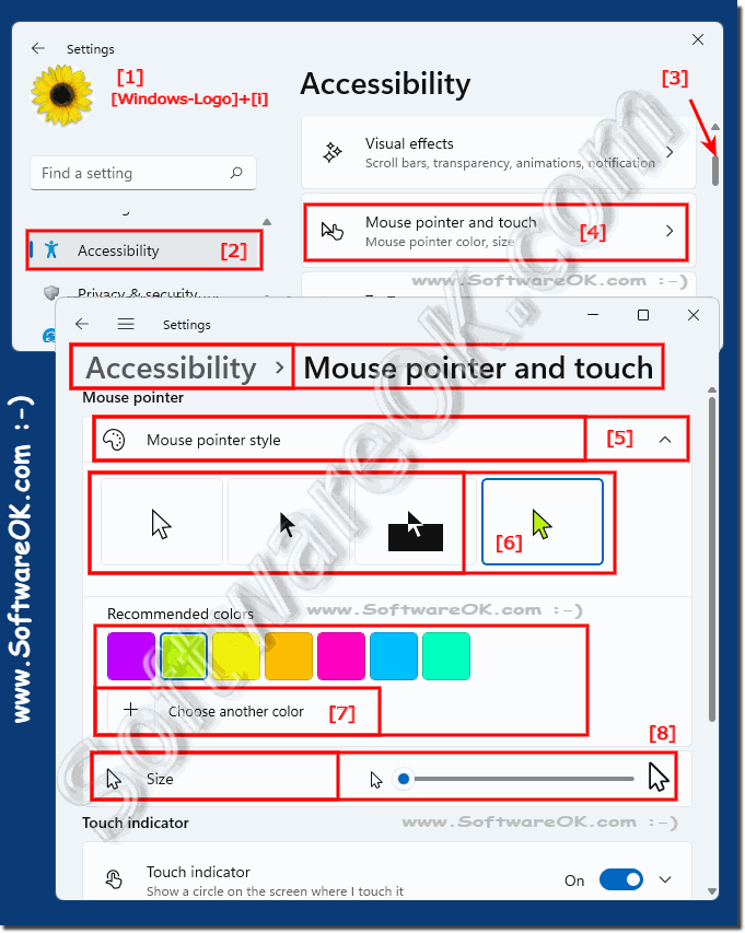 How to Change Mouse Pointer (Cursor) Color and Size in Windows 11